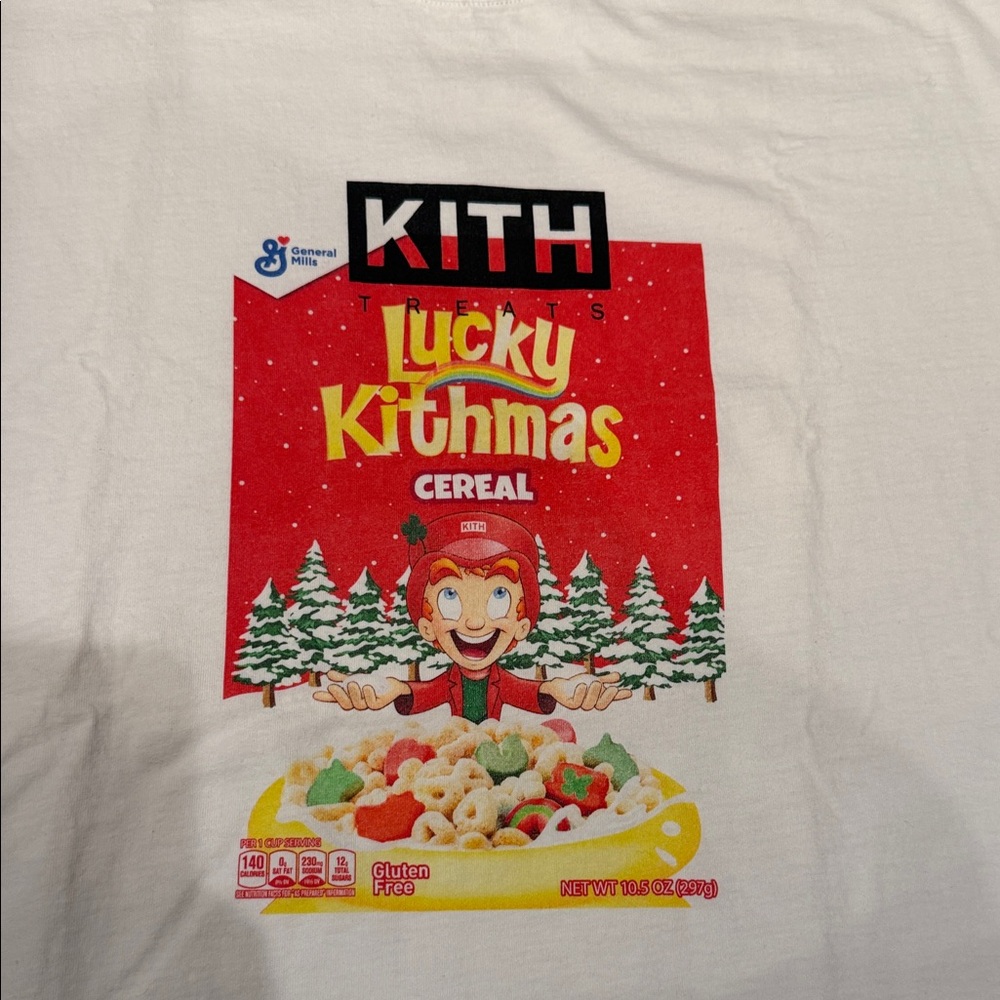Kith x Lucky Charms “Kithmas” White T-Shirt with Lucky Kithmas Graphic - Picture 2 of 6